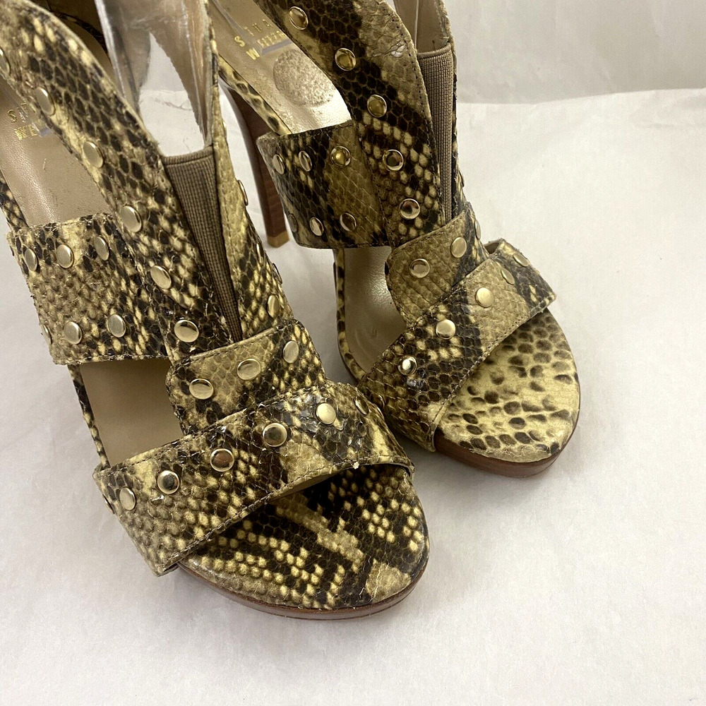 Stuart Weitzman Airforce Roccia Serpent Sandal Snake Python Platform Stu… - Picture 3 of 9